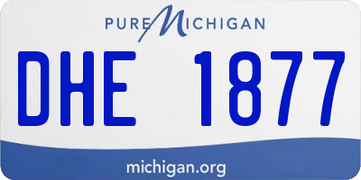 MI license plate DHE1877