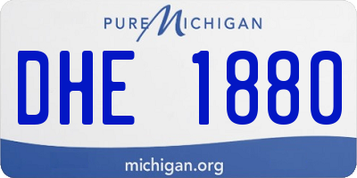 MI license plate DHE1880