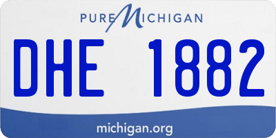 MI license plate DHE1882