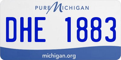 MI license plate DHE1883