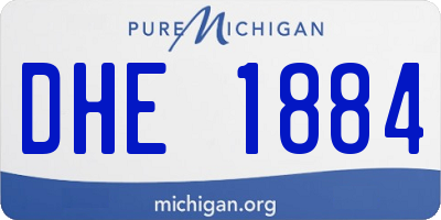 MI license plate DHE1884