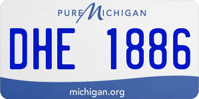MI license plate DHE1886