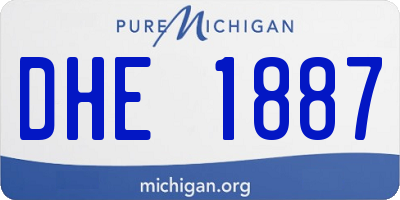 MI license plate DHE1887