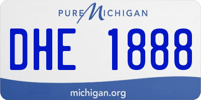 MI license plate DHE1888