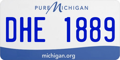 MI license plate DHE1889