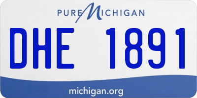 MI license plate DHE1891