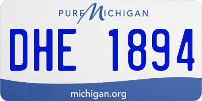 MI license plate DHE1894
