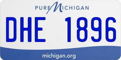 MI license plate DHE1896