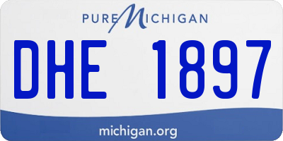 MI license plate DHE1897