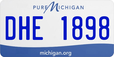 MI license plate DHE1898