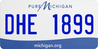 MI license plate DHE1899