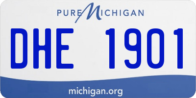 MI license plate DHE1901