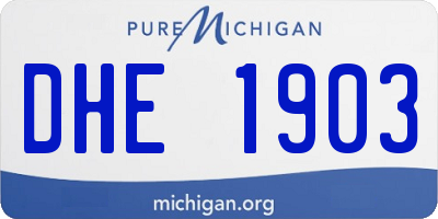 MI license plate DHE1903