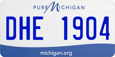 MI license plate DHE1904