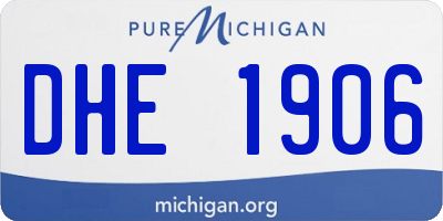 MI license plate DHE1906