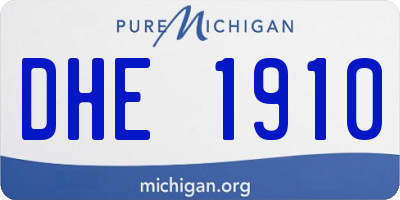 MI license plate DHE1910