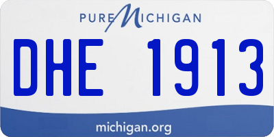 MI license plate DHE1913