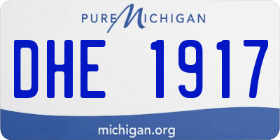MI license plate DHE1917