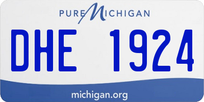 MI license plate DHE1924