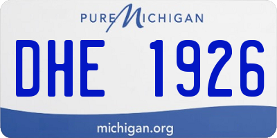 MI license plate DHE1926