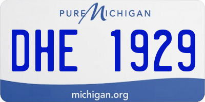 MI license plate DHE1929