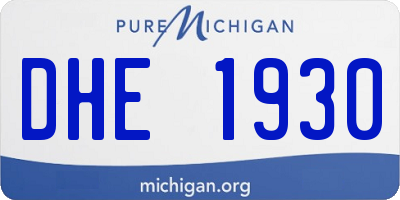 MI license plate DHE1930