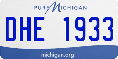 MI license plate DHE1933