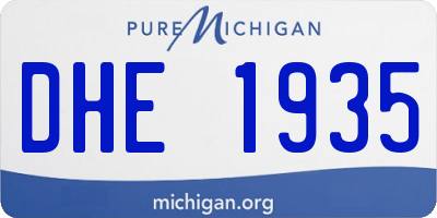 MI license plate DHE1935