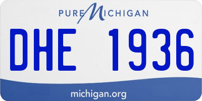MI license plate DHE1936