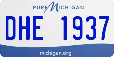 MI license plate DHE1937