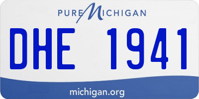 MI license plate DHE1941