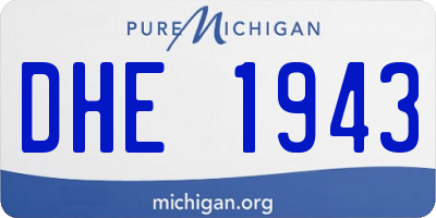 MI license plate DHE1943