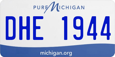 MI license plate DHE1944