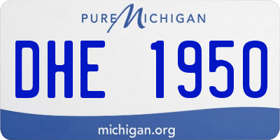 MI license plate DHE1950