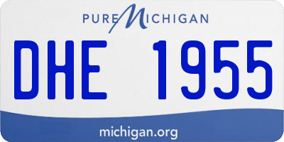 MI license plate DHE1955