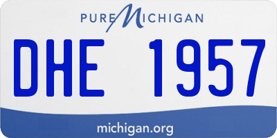 MI license plate DHE1957