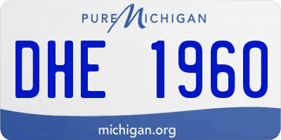 MI license plate DHE1960