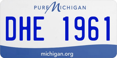 MI license plate DHE1961