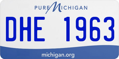 MI license plate DHE1963