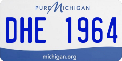 MI license plate DHE1964