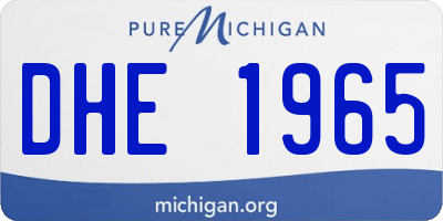MI license plate DHE1965