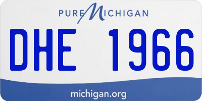 MI license plate DHE1966