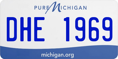 MI license plate DHE1969