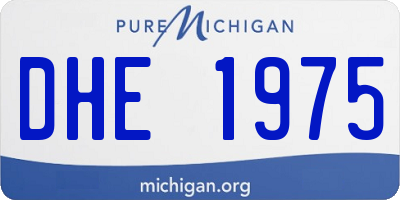 MI license plate DHE1975