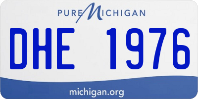 MI license plate DHE1976