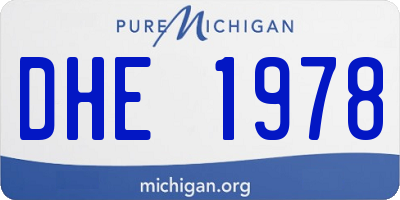MI license plate DHE1978