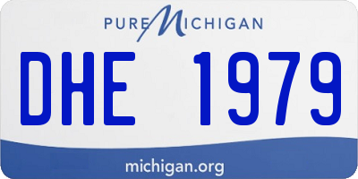 MI license plate DHE1979
