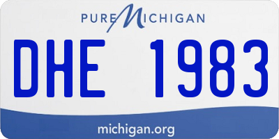 MI license plate DHE1983
