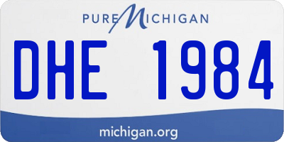 MI license plate DHE1984