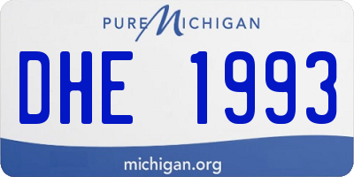 MI license plate DHE1993